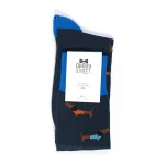 Dandy Street – shop online – accessori uomo calzini uomo cotone – calzini con adorabili bassotti ricamati – Dandy Dog Stone