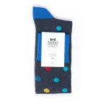 Dandy Street – shop online – accessori uomo calzini uomo cotone – calzini da uomo con motivo a pois – Pois Black