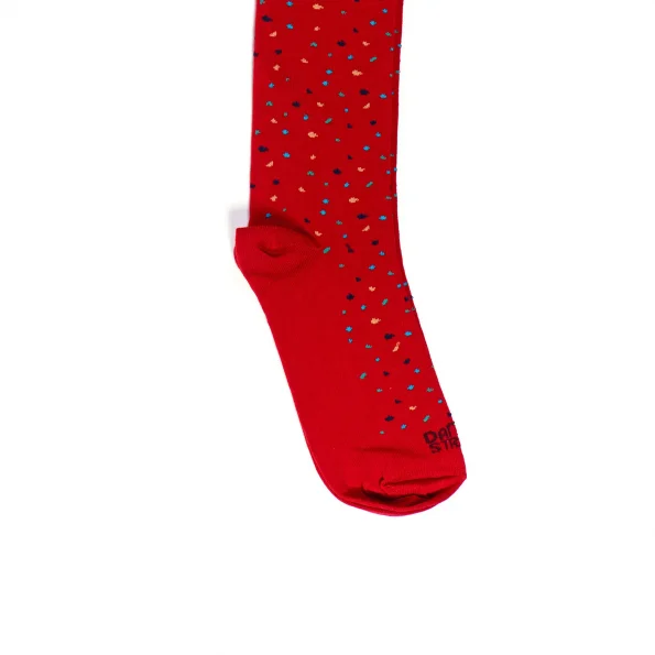 Dandy Street - shop online - accessori uomo calzini uomo cotone - calzino da uomo rosso in cotone - Confetti Strawberry